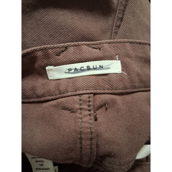 PacSun Denim Jeans Y2K Low Rise Flare Retro 90s Casual Brown Size 24 - Picture 4 of 6